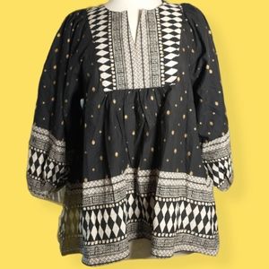 World Market Cotton Peasant Blouse Size s/m